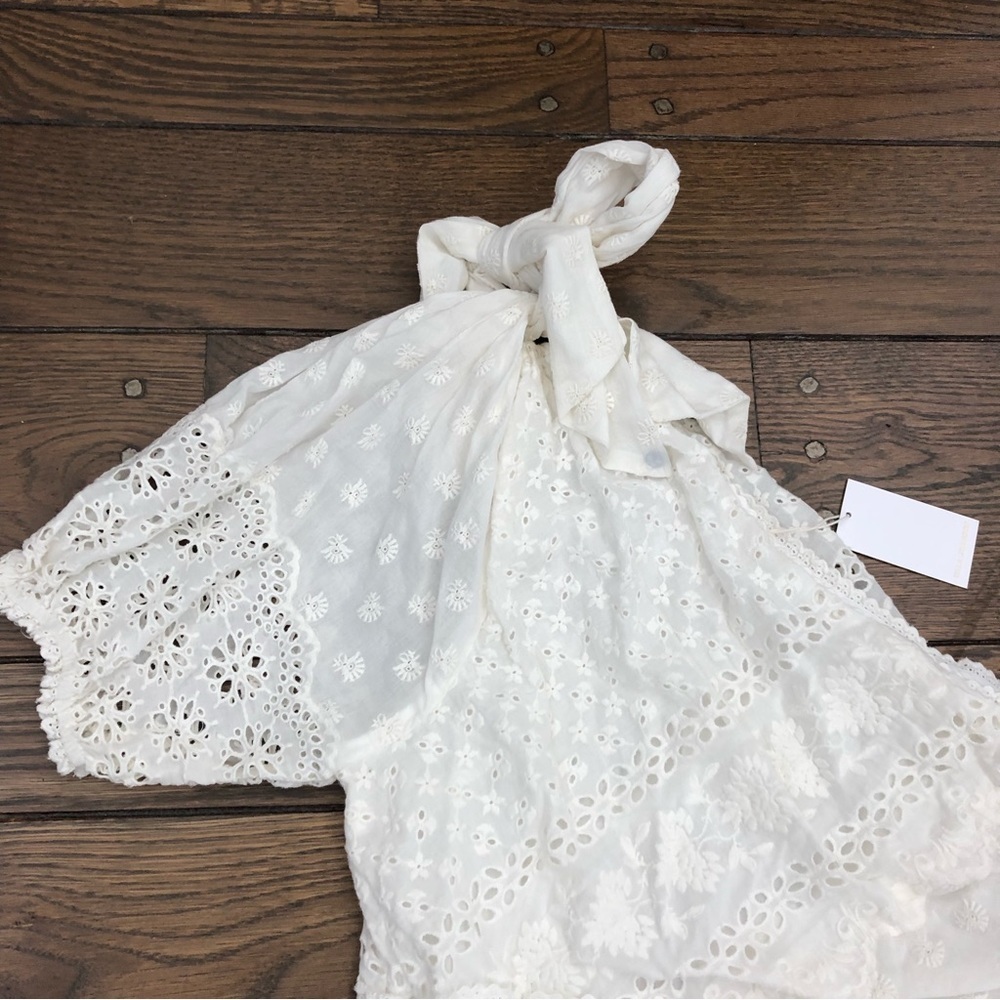NWT Ulla Johnson Gwyneth One Shoulder Eyelet White Midi Dress - Picture 4 of 7
